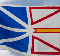 Newfoundland and Labrador's provincial flag flies on a flag pole in Ottawa,  Friday July 3, 2020. Adrian Wyld/The Canadian Press. 