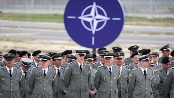Military officers attend an inaugurated ceremony at an airbase, in Kocuve, about 85 kilometers (52 miles) south of Tirana, Albania, Monday, March 4, 2024. Armando Babani/AP Photo. 